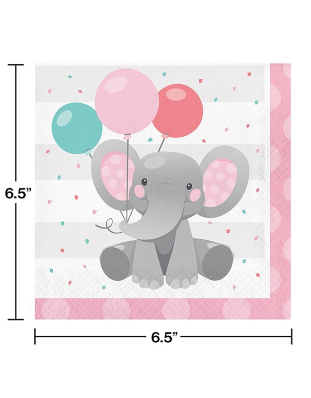 Xαρτοπετσέτες Mεγάλες "Elephant Party" 16.5x16.5cm Creative Converting (16 τεμάχια)