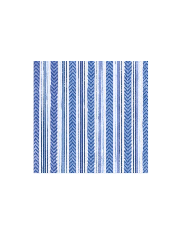 Χαρτοπετσέτες "Blue Carmen Stripe" 12.5cm x 12.5cm Caspari (20 τεμάχια)