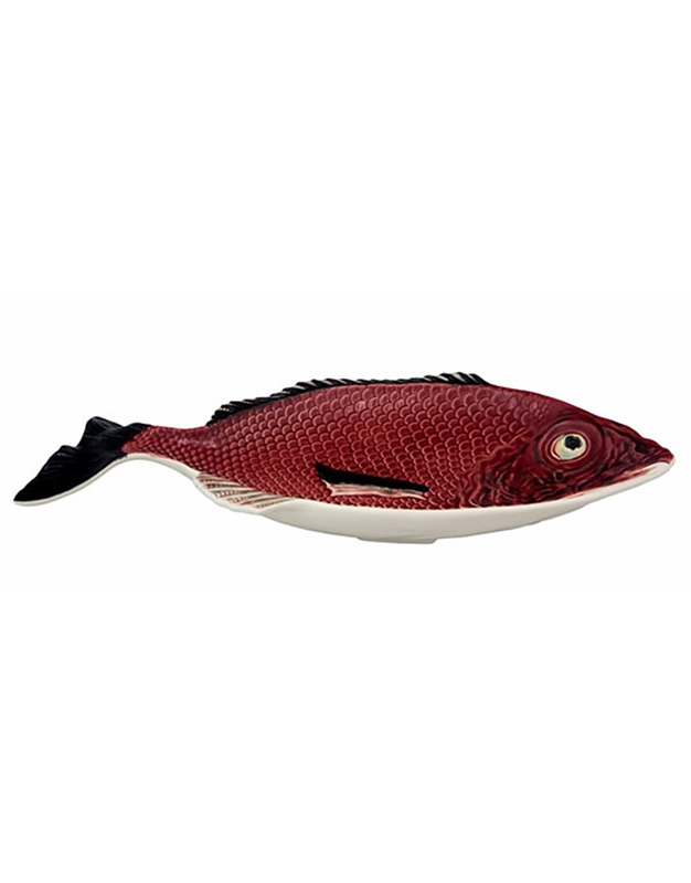 Πιατέλα Κόκκινη Mεγάλη Ψάρι Fish Platter Bordallo Pinheiro (51 cm)