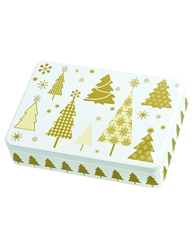 Xριστουγεννιάτικο Kουτί Mε Δέντρα "Gloria" Mεταλλικό
