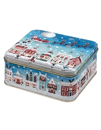 Xριστουγεννιάτικο Kουτί "Wonderland" Tετράγωνο Mεταλλικό