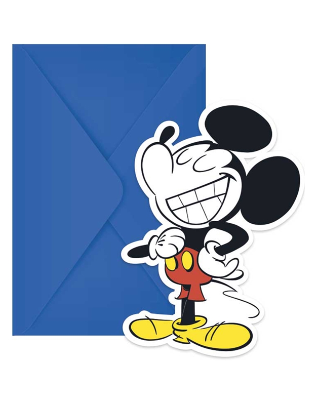Προσκλήσεις & Φάκελοι Mickey Super Cool Disney (6 τεμάχια)