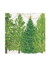 Χαρτοπετσέτες Luncheon Christmas Trees 16,5 x 16,5 cm Caspari (20 Τεμάχια)