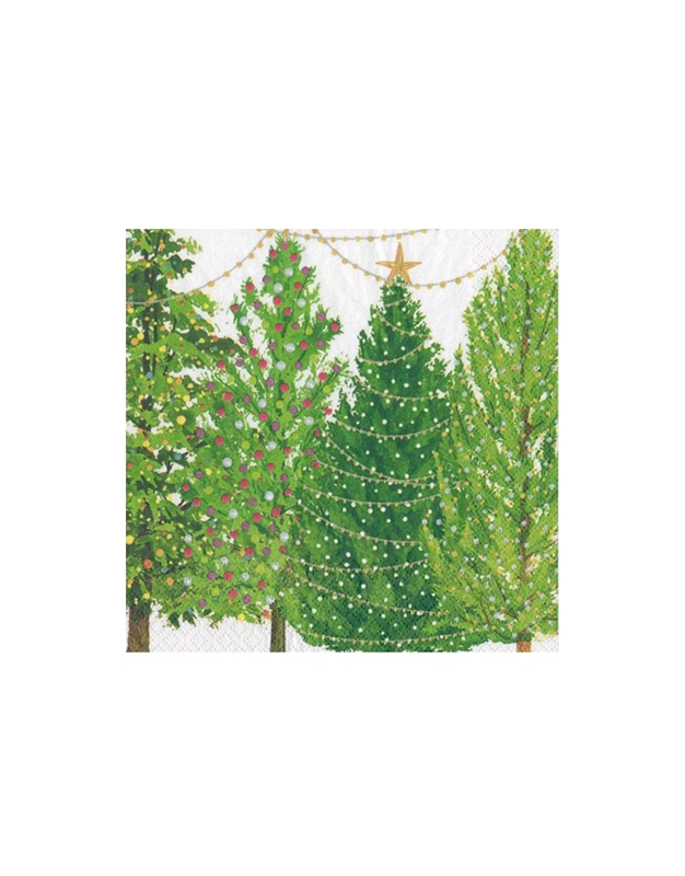 Χαρτοπετσέτες Mικρές "Christmas Tree" 12.5x12.5m Caspari (20 τεμάχια)