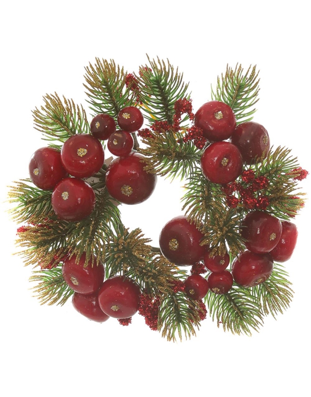Στεφάνι Κεριού "Red Berries" (22 cm)