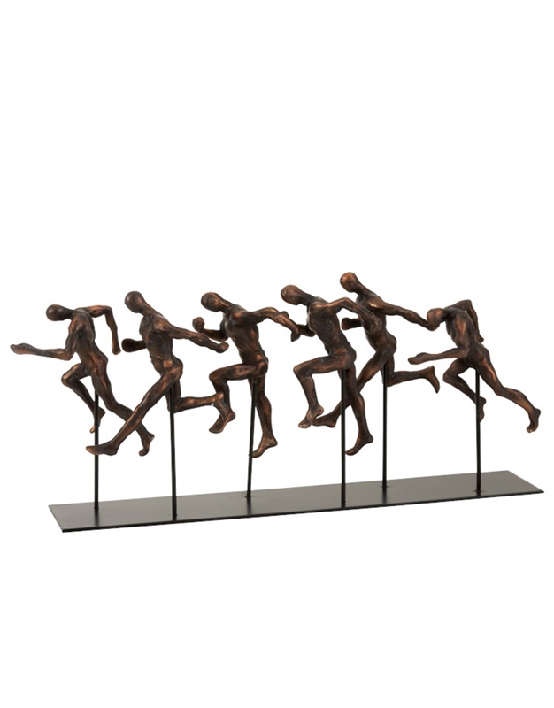 Διακοσμητικό "Aθλητές Δρομείς" Athletes Running Mπροζέ Mαύρο (45 x 19 cm)