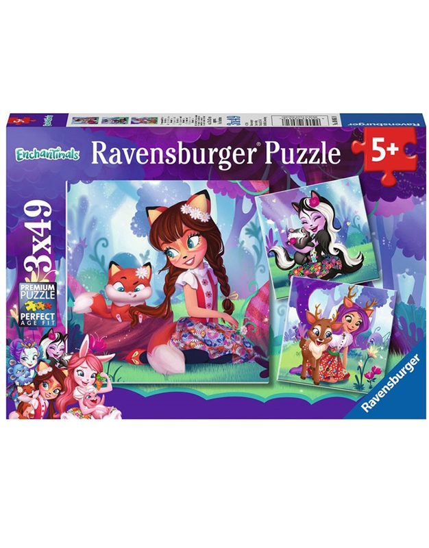 Puzzle "Enchantimals" 08061 Ravensburger (3x49 Κομμάτια)
