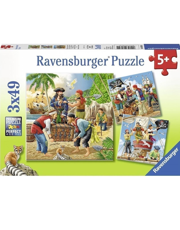 Puzzle "Πειρατές" 08030 Ravensburger (3x49 Κομμάτια)