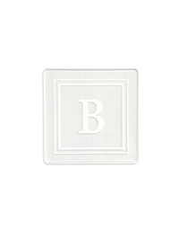 Σουβέρ Μονόγραμμα "B" Διάφανο Plexiglass Nakas Concept Σετ 4 Τεμαχίων (9 cm)