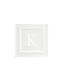 Σουβέρ Μονόγραμμα "Κ" Διάφανο Plexiglass Nakas Concept Σετ 4 Τεμαχίων (9 cm)