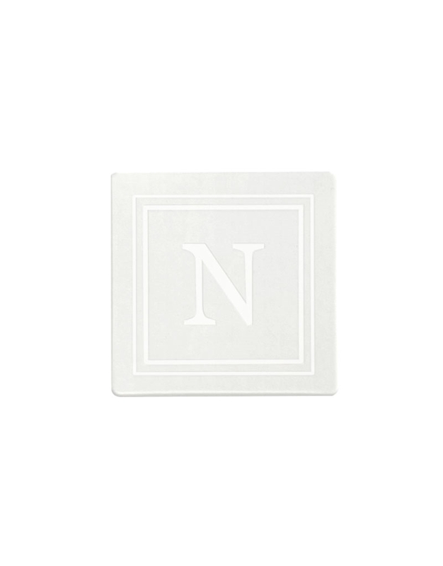 Σουβέρ Μονόγραμμα "Ν" Διάφανο Plexiglass Nakas Concept Σετ 4 Τεμαχίων (9 cm)