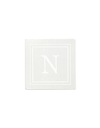 Σουβέρ Μονόγραμμα "Ν" Διάφανο Plexiglass Nakas Concept Σετ 4 Τεμαχίων (9 cm)