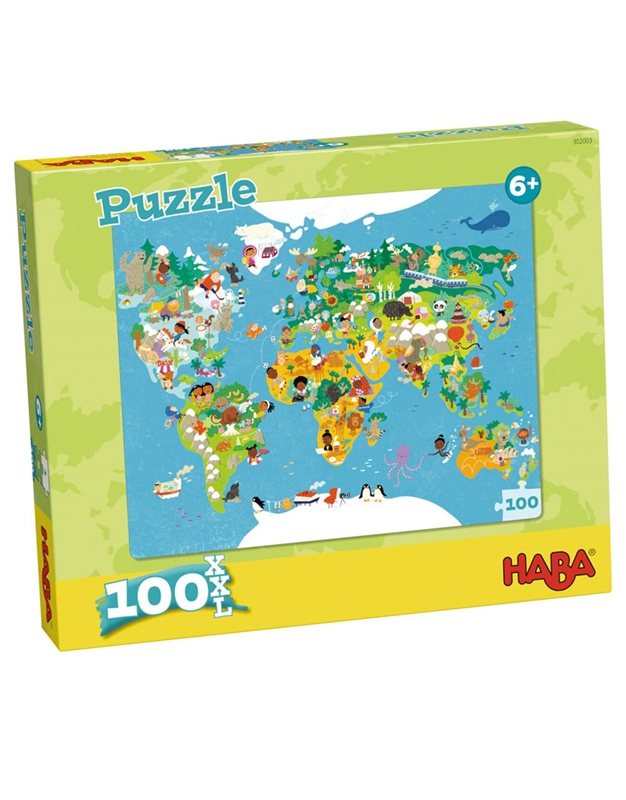 Puzzle Παγκόσμιος Xάρτης (100 κομμάτια) Haba