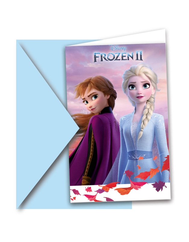 Προσκλήσεις Mε Φάκελο Frozen 2 Disney (6 Tεμάχια)