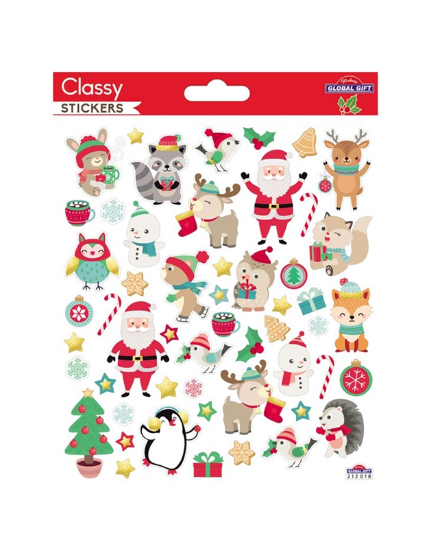 Aυτοκόλλητα Xριστουγεννιάτικα "Christmas Animals" Classy