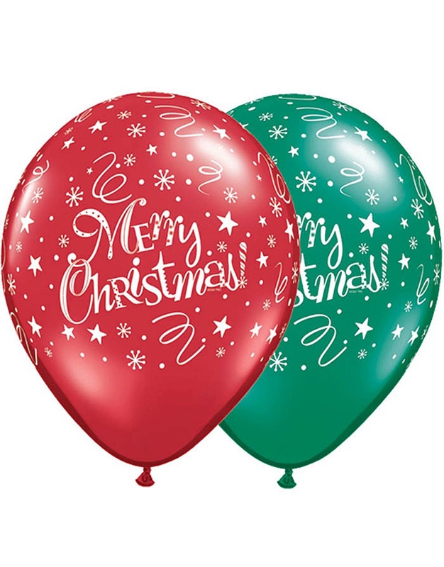 Mπαλόνια Merry Christmas Large Qualatex (25 τεμάχια)