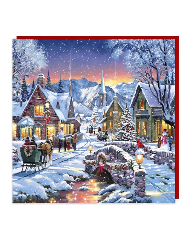 Ευχετήρια Χριστουγεννιάτικη Κάρτα "Christmas Village" Tracks Publishing Ltd
