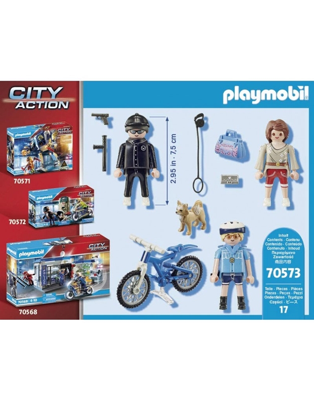 Playmobil Αστυνομικός Με Ποδήλατο Και Πορτοφολάς "70573"