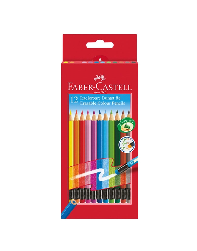 Ξυλομπογιές 12 Χρωμάτων Erasable Faber Castell