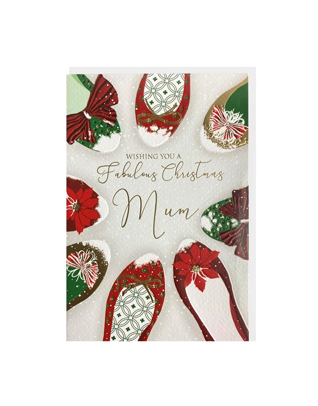 Ευχετήρια Χριστουγεννιάτικη Κάρτα Mum Xmas Shoes Tracks Publishing