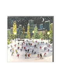 Ευχετήρια Χριστουγεννιάτικη Κάρτα Skating In The City (15.9x15.9 cm) Tracks Publishing