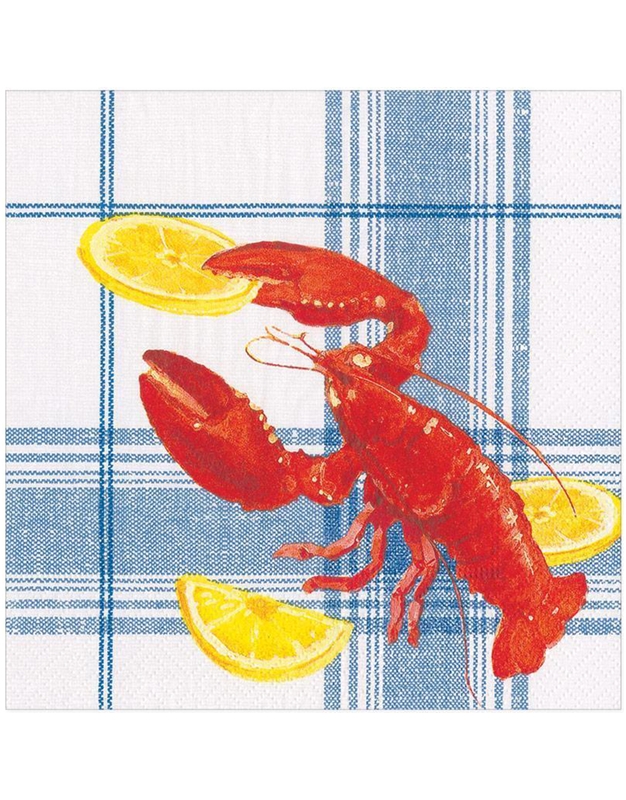 Χαρτοπετσέτες "Lobster" 16.5x16.5 cm Caspari (20 τεμάχια)