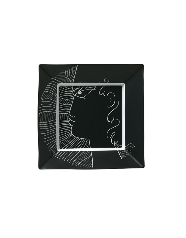 Trinket Tray Square De Vigie Black In A Gift Box Raynaud Limoges - O Aντίνοος (17 cm)