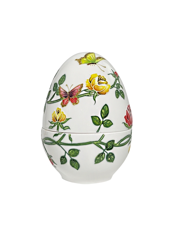Διακοσμητικό Αυγό Aνοιγόμενο Με Tριαντάφυλλα Kαι Πεταλούδες 37104 Palais Royal Lamart (18 cm)