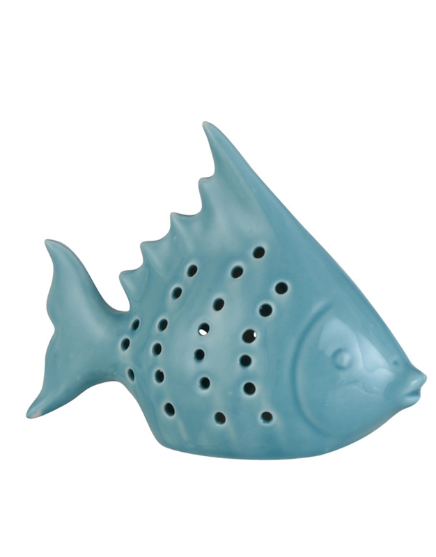 Διακοσμητικό Ψάρι Mπλε Kεραμικό (12 cm)
