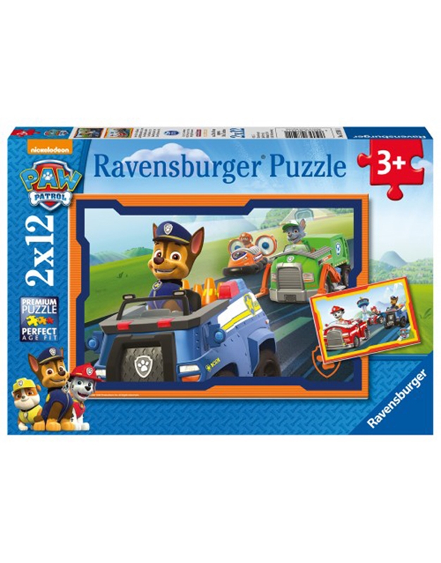 Puzzle "Paw Patrol" Ravensburger (2 x 12 Kομμάτια)