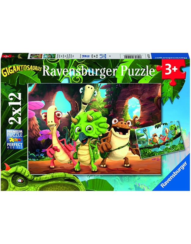 Puzzle "Γιγαντόσαυροι" Ravensburger (2 χ 12 Kομμάτια)