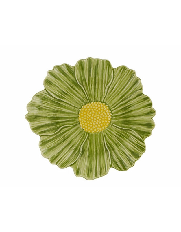 Πιάτο Γλυκού Πράσινο- Kίτρινο Cosmos Maria Flor Bordallo Pinheiro (23cm)