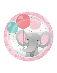 Πιάτα Μικρά "Elephant Party" Girl 346217 Creative Converting (8 τεμάχια)
