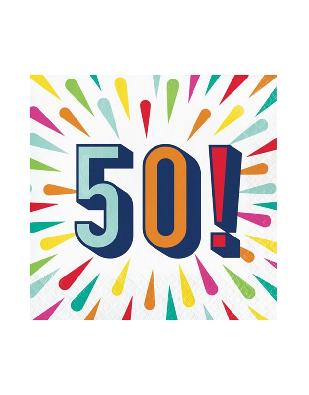 Χαρτοπετσέτες Μεγάλες Birthday Burst 50  Creative Converting (16 τεμάχια)