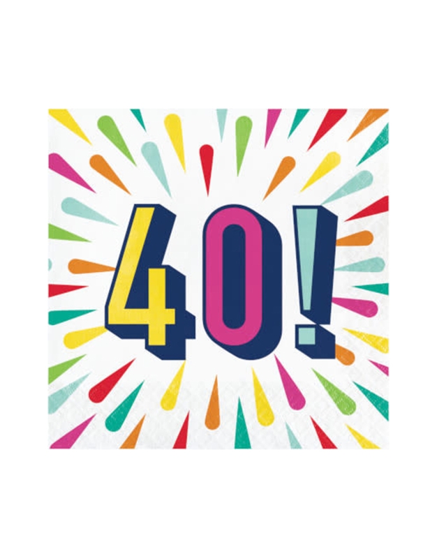 Χαρτοπετσέτες Μεγάλες Birthday Burst 40  Creative Converting (16 τεμάχια)