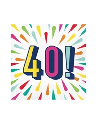 Χαρτοπετσέτες Μεγάλες Birthday Burst 40  Creative Converting (16 τεμάχια)