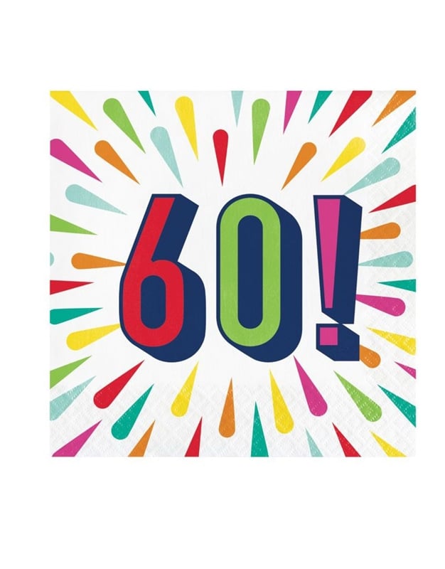 Χαρτοπετσέτες Μεγάλες Birthday Burst 60  Creative Converting (16 τεμάχια)