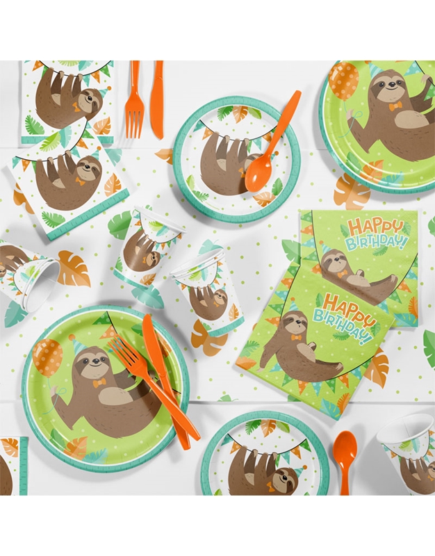 Xαρτοπετσέτες Sloth Party Happy Birthday 16,5 x 16,5 cm Creative Converting (16 τεμάχια)