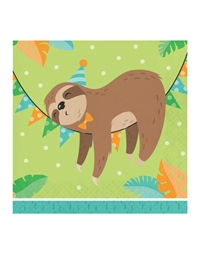 Xαρτοπετσέτες Sloth Party 16,5 x 16,5 cm Creative Converting (16 τεμάχια)