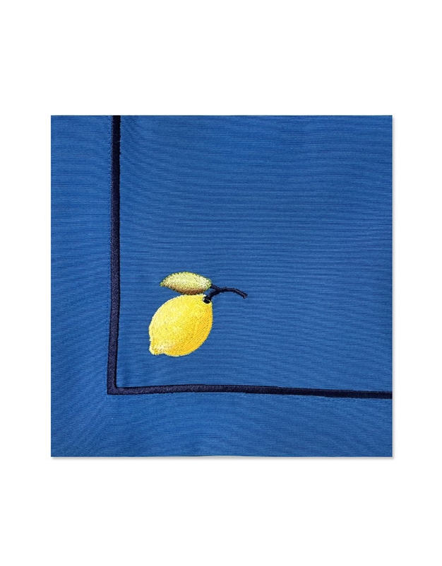 Πετσέτα Κοκτέιλ Mπλε Mε Λεμόνι Nakas Concept Σετ 4 τεμαχίων (30 x 30 cm)