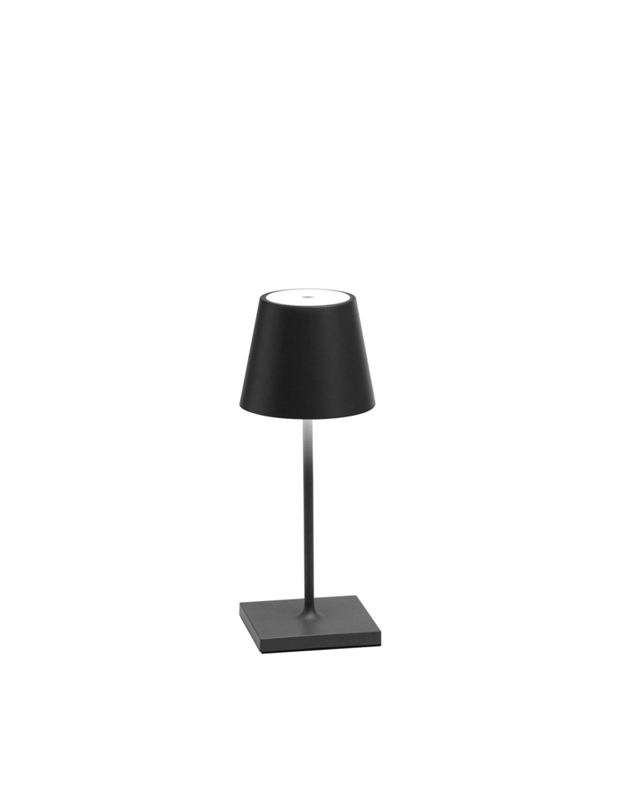 Eπιτραπέζιο Φωτιστικό Επαναφορτιζόμενο Σκούρο Γκρι LED Poldina Mini Pro LD0320N3 Zafferano (30 cm)