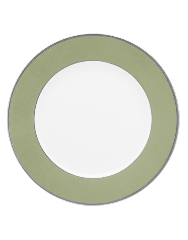 Πιάτο Παρουσίασης Πορσελάνη Ανοιχτό Πράσινο/Ασημί Intemporelle Haviland (31,5 cm)