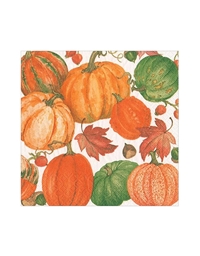 Χαρτοπετσέτες Luncheon White Pumpkin Field 16,5 x 16,5 cm Caspari (20 Τεμάχια)