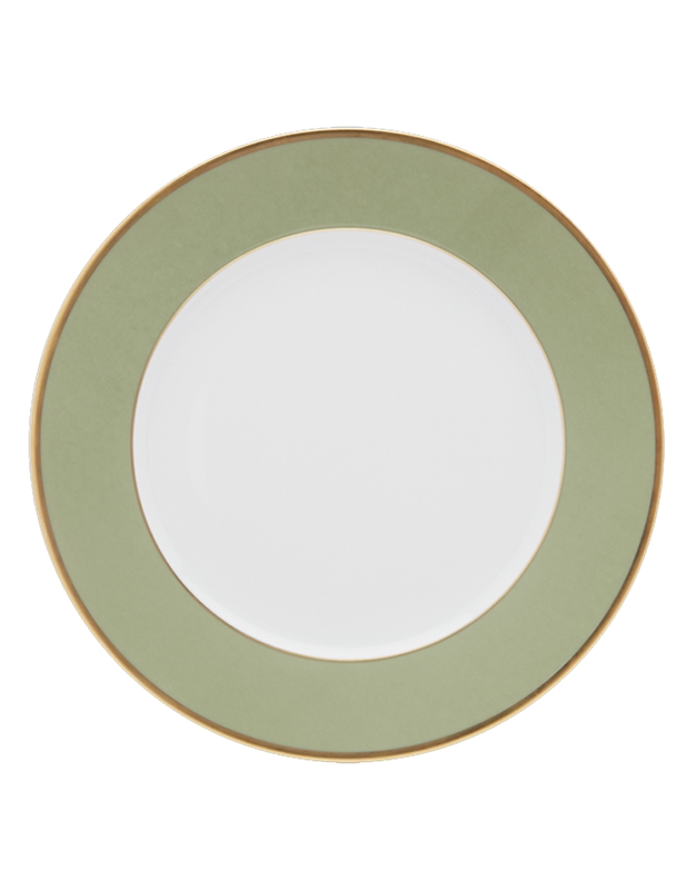 Πιάτο Παρουσίασης Πορσελάνη Ανοιχτό Πράσινο/Χρυσό Intemporelle Haviland (31,5 cm)