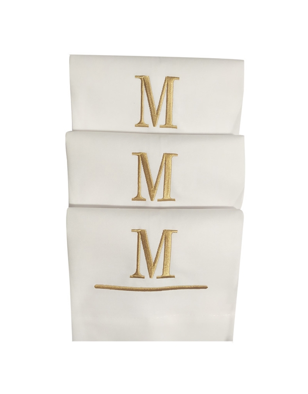 Πετσέτες WC Χεριών Λινές Λευκό  Μονόγραμμα M Nakas Concept Σετ 3 Τεμαχίων