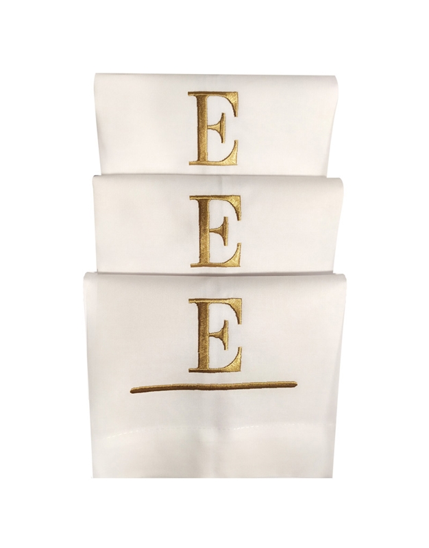 Πετσέτες WC Χεριών Λινές Λευκό  Μονόγραμμα E Nakas Concept Σετ 3 Τεμαχίων