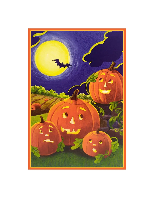 Ευχετήρια Κάρτα Halloween Jack Lanterns Caspari