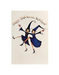 Eυχετήρια Kάρτα Halloween Witches Caspari