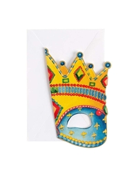 Eυχετήρια Kάρτα Γενεθλίων Crown Mask Caspari