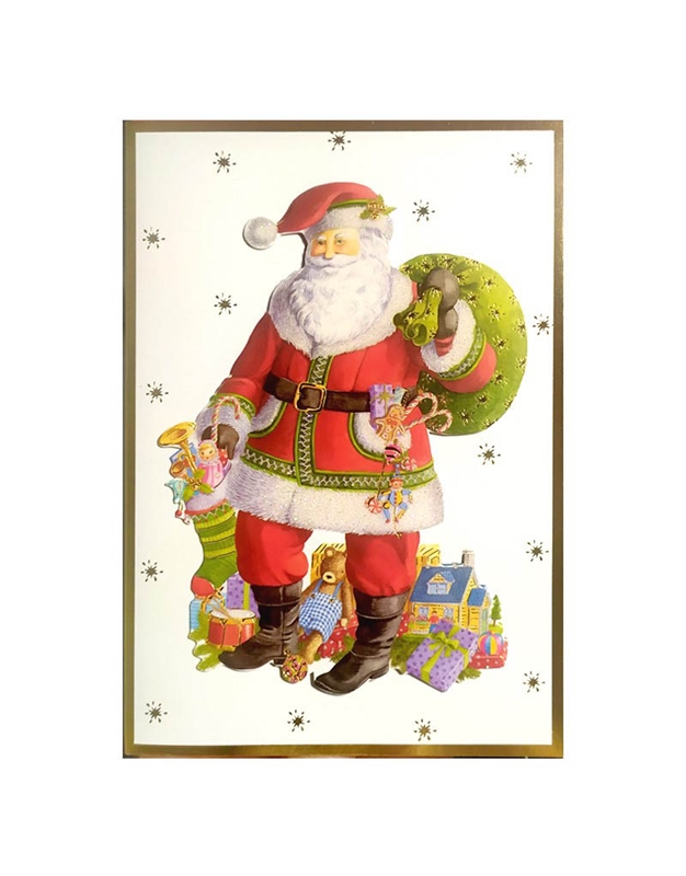 Ευχετήρια Κάρτα Santa Claus Caspari